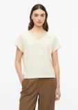 s.Oliver T-shirt V-hals lichtbeige 42