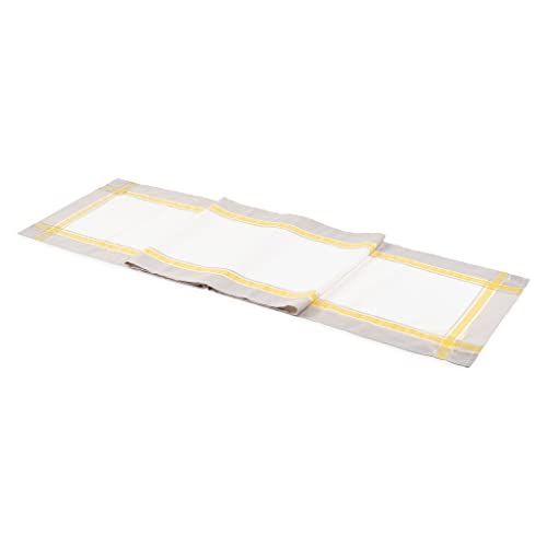 Deco Mex HZ7854201250RUN loper Halley 45x250cm wit, geel, grijs