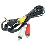 vhbw audio-video-composietkabel, compatibel met Canon DC410, DC330, DC50, DC40 en DC420 camera's, digitale camera's – AV-kabel