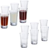 Merkloos Relaxdays 12x shotglazen - borrelglaasjes - 4 cl - glas - likeur - carnaval