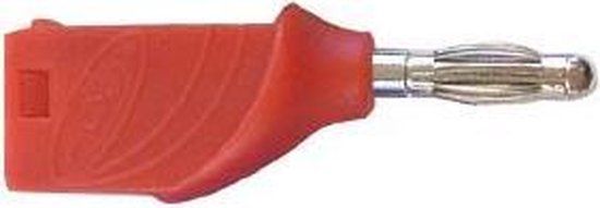 Velleman Banana plug 4mm stapelbaar - Rood