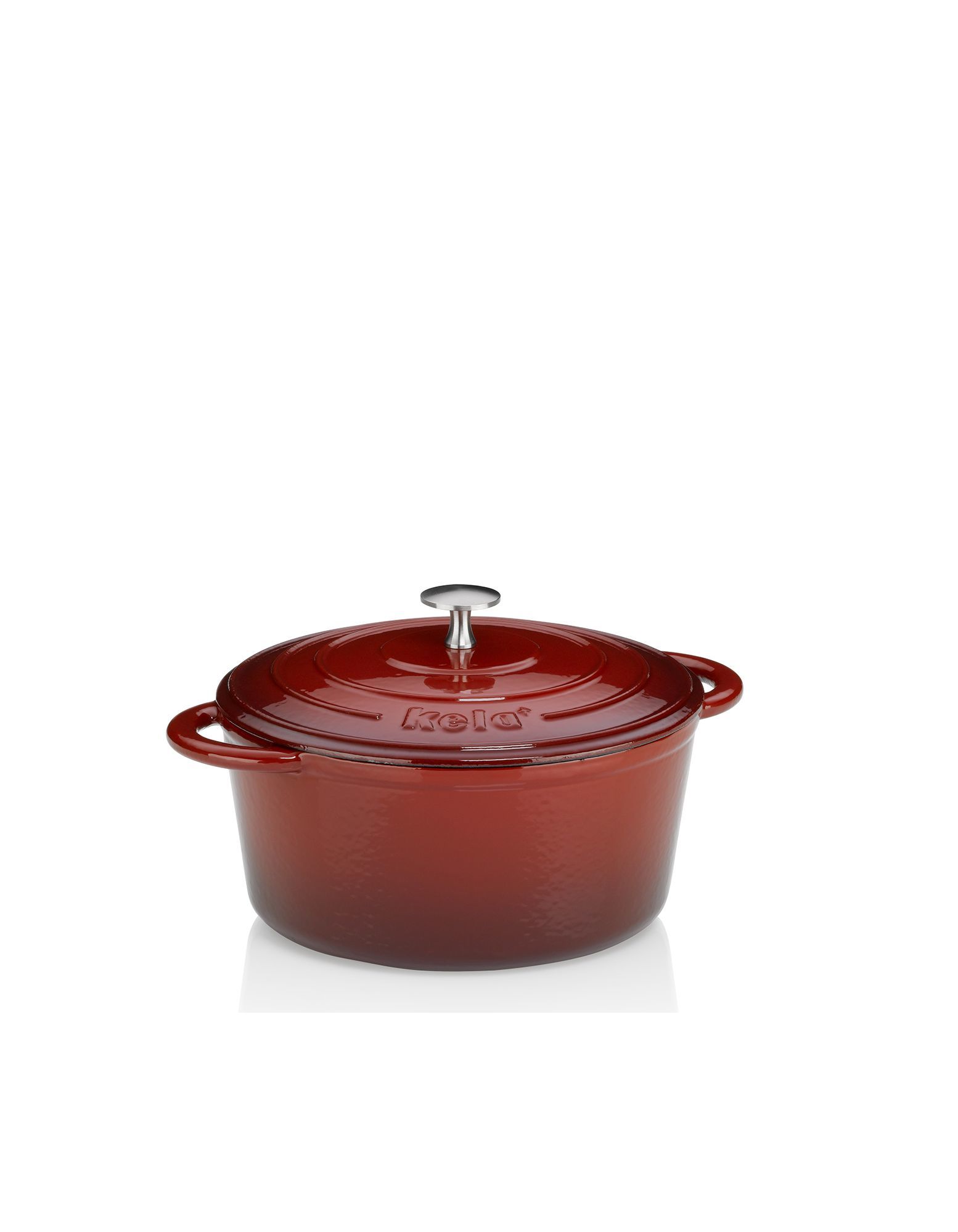 Kela Calido Braadpan - 24cm - Rood - Gietijzer - 4 Liter