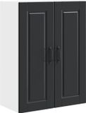 vidaXL Wandkast PORTO Zwart 60 x 31 x 80 cm Bewerkt Hout
