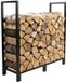 HEAT Trelopp XL Houtopslag - 122 x 35 x 124.5 cm - Carbon staal - Zwart