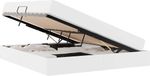vidaXL Bed met opbergruimte en matras - Wit Leer - Tweepersoons