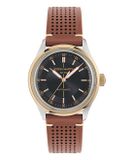 Aston Martin Timeless TS1 MTTS1S604 Heren Horloge - Leer - Bruin - Ø 39 mm