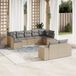 Maison Exclusive - Ensemble de jardin pour le jardin, 9 pièces, avec coussins, beige, en polyrotin