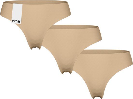 Pieces PCNAMEE Thong 3-pack - Nude - Women's Size S