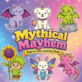 Mythical Mayhem: Bold & Cute Coloring Book