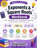 Exponents & Square Roots Workbook for Grades 6-8