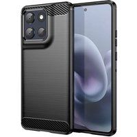 Motorola Coque pour Motorola Moto G86 / G86 Power 5G - housse etui silicone gel carbone + film ecran - NOIR
