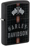 Zippo Stormaansteker, Harley Davidson, zwart (Black Crackle), Color Image, navulbaar, herbruikbaar, windbestendig design, cadeaudoos, gemaakt in de VS