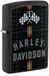 Zippo Stormaansteker, Harley Davidson, zwart (Black Crackle), Color Image, navulbaar, herbruikbaar, windbestendig design, cadeaudoos, gemaakt in de VS