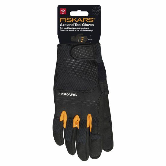 Fiskars Serie - Werkhandschoenen - Maat 12 - Oranje/Zwart - Leer