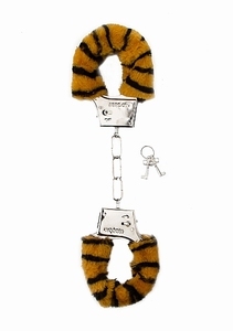 Shots Toys Furry Handcuffs - Tiger