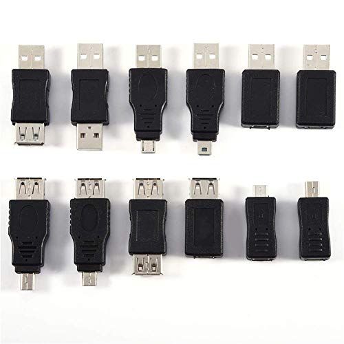 gostcai Mini-USB-adapterpakket - 12 stuks - Micro / Mini mannelijk-vrouwelijk - Verbindingsproblemen oplossen