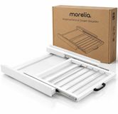 Morelia Tussenstuk Wasmachine Droger Inclusief Droogrekplank & Spanband - Stapelkit Wasmachine Droger - Universeel - Wit