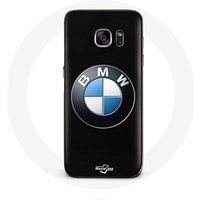BMW Hoesje voor Samsung Galaxy S6 Logo Zwarte Achtergrond Maniacase