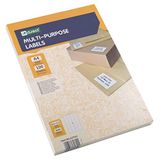 D.RECT Zelfklevende etiketten universele etiketten (52,5x21,2mm op DIN A4) bedrukbaar zelfklevend 100 vellen/pak 56 etiketten/vel 5600 stuks wit