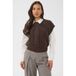 Saint Tropez spencer met kabels - donkerbruin