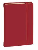 Quo Vadis Silk CARNET 24 gelinieerd met elastiek 16 x 24 cm - Bordeaux