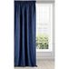 Eurofirany Amelia Gardine gordijn plooiband effen canvasbinding woonkamer lounge 1 STK, polyester, blauw, 140x270cm