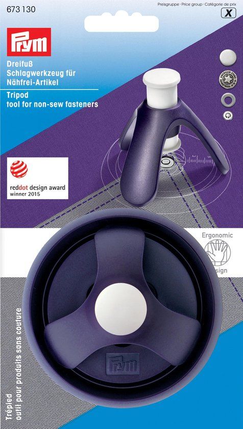 Prym drievoet - paars/wit - 8 cm - kunststof