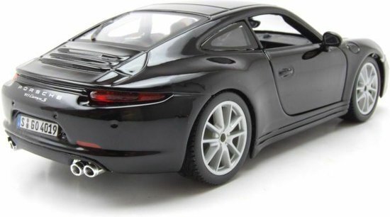 Bburago Porsche 911 Carrera S zwart modelauto 1:24