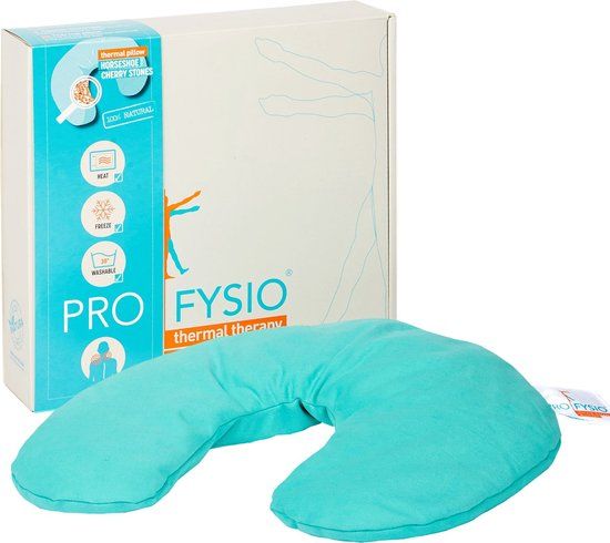 Profysio Thermal Therapy & Comfort® Hoefijzer Lijnzaadkussen - 31 x 35 cm - Blauw/Groen