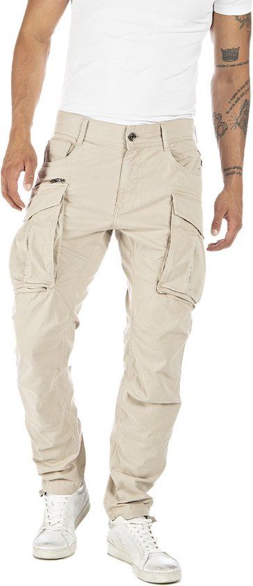Replay Heren Cargo Broek COMFORT COTTON TWILL comfort/relaxed Beige 32W / 30L