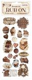 Stamperia Coffee and Chocolate Rub-On 4x8,5 Inch Vintage Sweet Moments (DFLRB194)