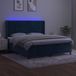 Maison Exclusive - Lit boxspring avec matelas et LED bleu foncé 180x200 cm velours