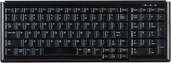 Contour Design Active Key AK-7000 Toetsenbord Industrieel USB QWERTZ Duits Zwart