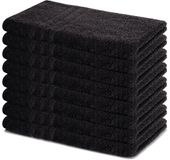 Lavea® Set van 8 Handdoeken 50x100 cm, 100% Katoen – Zwart