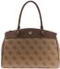 GUESS sac bandoulière sac de voyage Travel Deluxe Dome Tote Latte Logo / Brown Brun clair