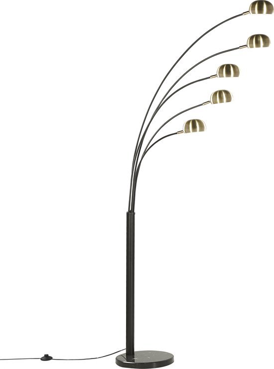 Beliani flinders - staande lamp-zwart-metaal