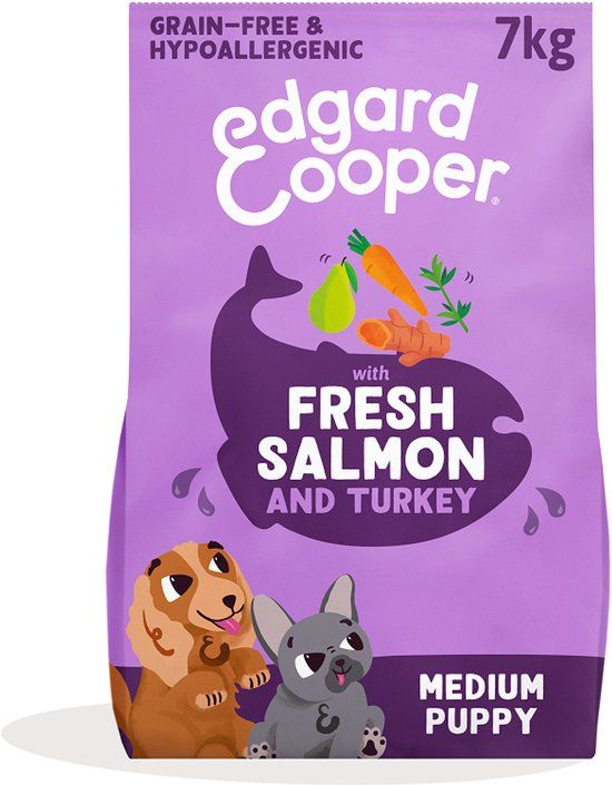Edgard & Cooper Verse Atlantische zalm & scharrelkalkoen Puppy - Hondenvoer - 7kg