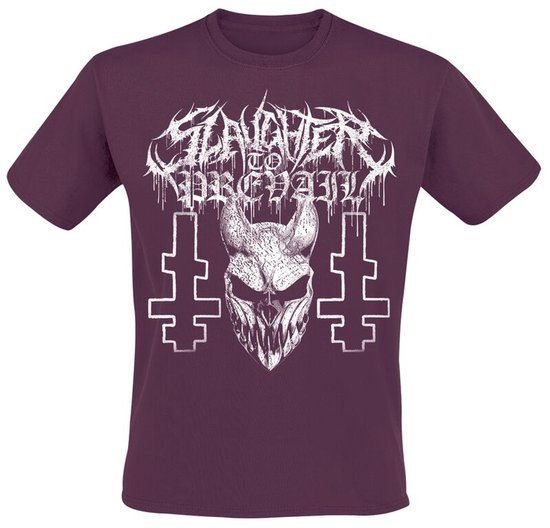 Slaughter To Prevail White Mask Heren T-shirt - bordeaux - L