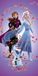 Serviette de plage Frozen violet 70 x 140 cm
