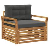 vidaXL - Buitensofa - Massief - Acacia - Hout - en - Polyester