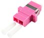 LOGON LFA095 Glasvezeladapter LC/LC Roze Multimode Duplex OM4 Kunststof