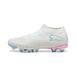 PUMA FUTURE 9 MATCH Wit FG/AG uniseks voetbalschoenen, Blauw/Roze/Wit, Maat 47