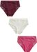 Next - Dames - Set van 3 slips van modal en kant met hoge taille - Paars