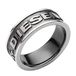 Diesel Steel Mannen Ring DX1108060 Gunmetal Staal Maat 57