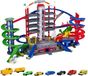 Majorette Super City Garage, 2 niveaux avec effets sonores et lumineux, incluant 6 véhicules en métal et 1 train - 128 x 78 x 73 cm
