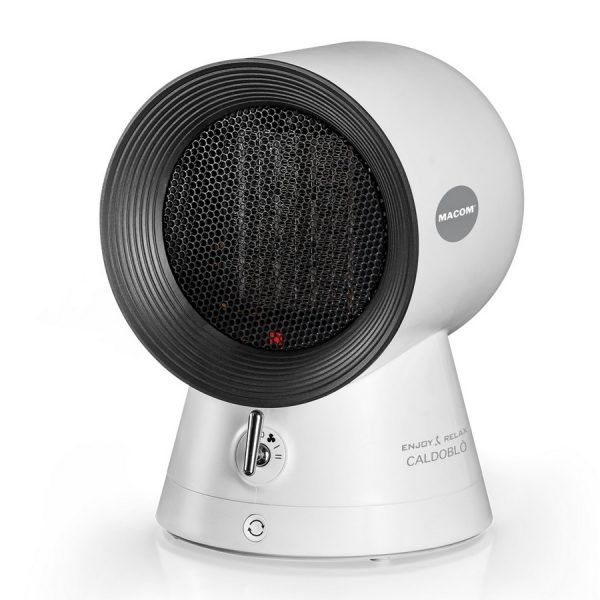 Macom Caldoblò - Elektrische Ventilator Verwarming - 1500W - Zwart/Wit