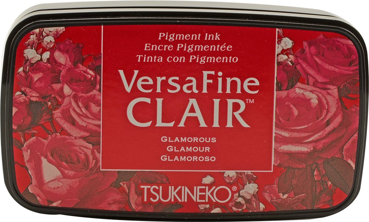 Tsukineko VF-CLA-201 Versafine Clair - Stempelkussen Vivid Betoverend rood - glamorous - pigment inkt