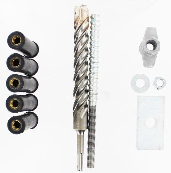 Carat Slagankerset zacht materiaal (baksteen/kalkzandsteen) | M12 | Complete set incl. boor SDS+ 24mm