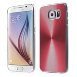 LD Case A000003 beschermhoes voor Samsung Galaxy S6 G920, metaal-look, rood