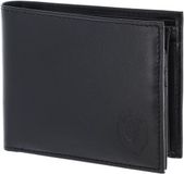 oxmox Leren portemonnee Leather RFID Protect Querscheinbörse Freedom Lion Embossed Black zwart
